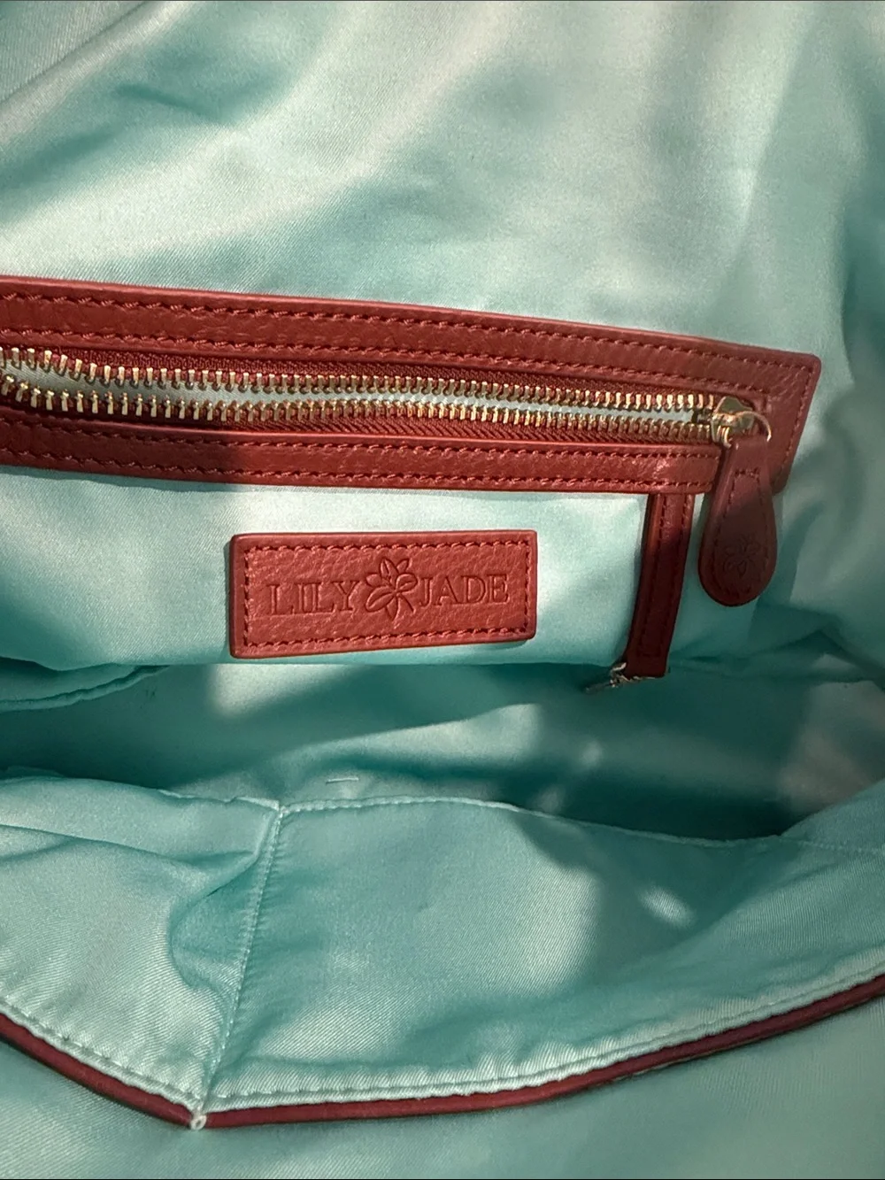 Brown Leather Diaper/backpack Handbag with Dual Front Pockets Lily Jade